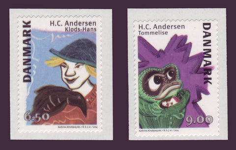 DE1689-90 Denmark Scott # 1688-89 MNH, Characters from H. C. Andersen - 2014