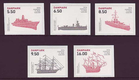 DE1485-89 Denmark Scott # 1485-89 MNH, Royal Danish Navy 2010