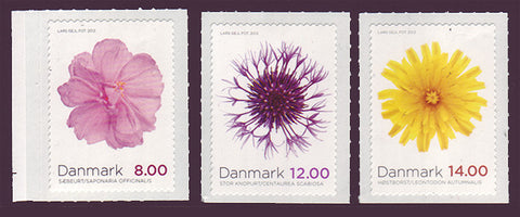 DE1608 Denmark Scott # 1608-10 MNH, Autumn Flowers 2012