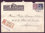 DE5014 Denmark, Registered Business Letter to France 1914