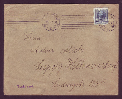 DE5026 Denmark - Letter to Germany 1911