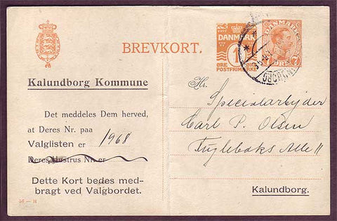 DE5028PH Denmark Postal Stationary card 1921