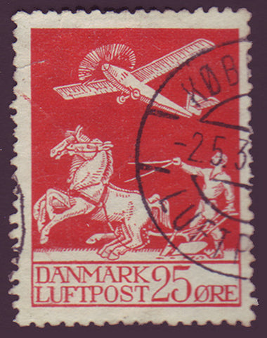 DEC03 Denmark Scott # C3 Used, Air Mail 1925-29