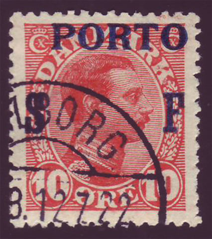 DE0J85 Denmark Scott # J8 used, Postage Due 1921
