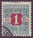 DEP08 Denmark Scott # P8, Newspaper stamp 1907