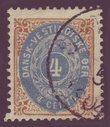 DWI18b.15 Danish West Indies Scott # 18b VF (inverted frame)