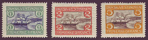 DWI37-391 Danish West Indies Scott # 37-39 VF MNH** St. Thomas Harbour