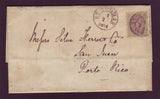 DWI5001 Danish West Indies - Folded Letter to Porto Rico 1884