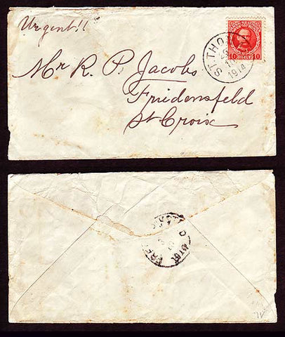 DWI5005 Danish West Indies Local Cover 1914