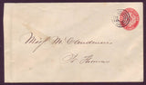 DWI5006 Danish West Indies Postal Stationery Envelope, Local Usage 1895