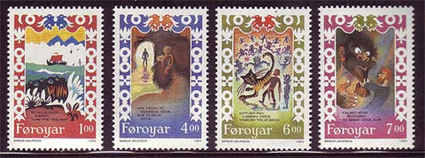 FA0270-73 Faroe Is. Scott # 270-73 MNH, Traditional ballads 1994
