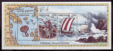FA04131 Faroe Islands Scott # 413 VF MNH, Viking Voyages 2002