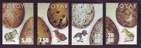 FA0418-21 Faroe Is. Scott # 418-21 MNH, Birds' Eggs and Chicks 2002