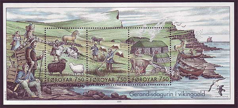 FA04521 Faroe Islands Stamp # 452 VF MNH, Life in the Viking Age 2005