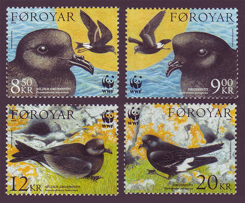 FA0458-61 Faroe Is. Scott # 458-61 MNH, Petrels 2005