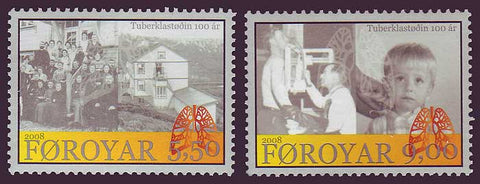 FA0497-98 Faroe Is.  Scott # 497-98 MNH,      Tuberculosis Sanitarium Centenary 2007