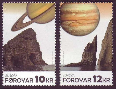 FA0511-12 Faroe Is.                   Scott # 511-12 MNH, Astronomy -         Europa 2009