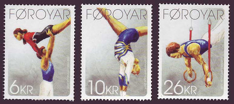 FA0514-16 Faroe Is.             Scott # 514-16 VF MNH,        Gymnastics 2009