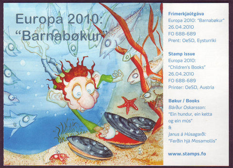 FA0539a Faroe Islands Scott # 539a MNH, Children's Books - Europa 2010