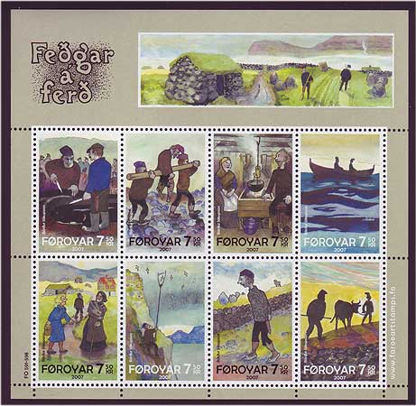 FA0484 Faroe Is. Scott # 484 VF MNH, The Old Man and his Sons, a Novel 2007