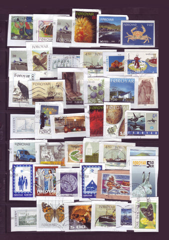 FA45D Faroe Islands Lot of 42 Different Recent Used Stamps