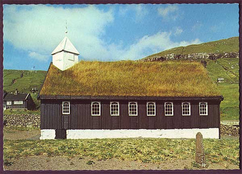FA6040 Faroe Islands, The church at Kollafjørður