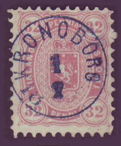 FI0023.45 Finland Scott # 23a used (rose) 1875