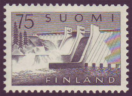 FI03631 Finland Scott # 363 VF MNH, Power Station 1959