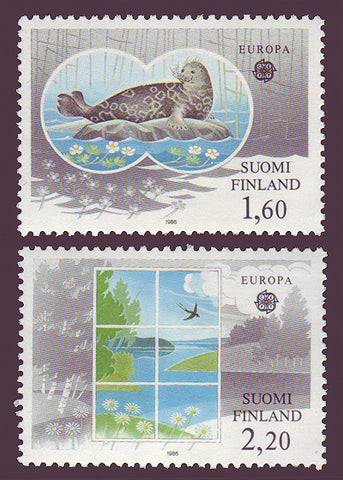 FI0735-36 Finland Scott # 735-36 VF MNH, Environmental Conservation  - Europa 1986