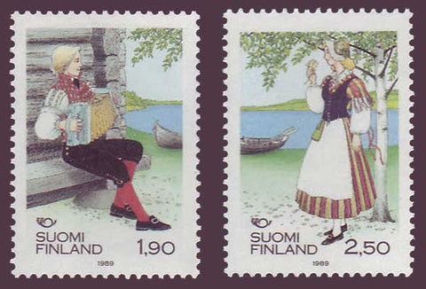 FI0797-981 Finland Scott # 797-98 VF MNH, Folk Costumes 1989