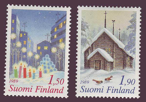 FI0808-091 Finland Scott # 808-09 VF MNH, Christmas 1989