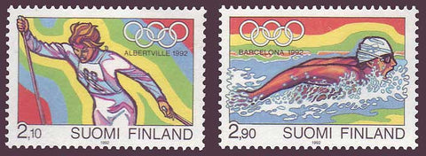 FI0878-791 Finland Scott # 878-79 VF MNH, Olympics 1991