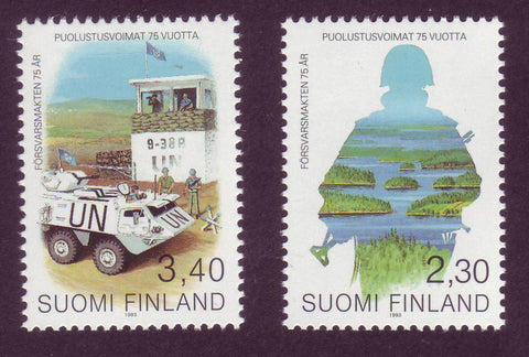 FI0914-151 Finland Scott # 914-15 VF MNH, Finnish Defence Force 1993