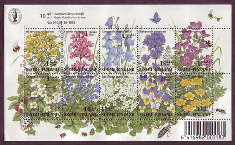 FI09411 Finland Scott # 941 sheet MNH, Wildflowers 1994