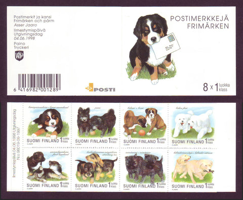 FI1086 Finland booklet Scott # 1086a MNH - Puppies 1998
