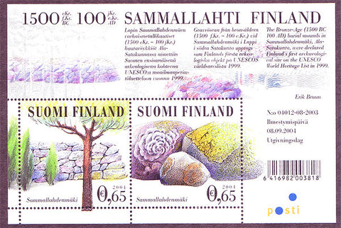 FI12201 Finland Scott # 1220 sheet MNH, Sammallahti Burial Site 2004