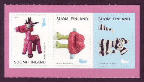 FI1547 Finland Scott # 1547. Strip of 3 Sculpted Figurines MNH 2017