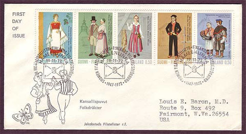 FI5021 Finland  Registered First Day Cover to U.S.A.
