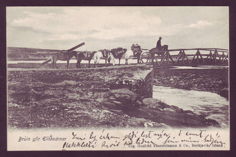 FI5095(2) Finland postcard  ''Bridge over Ellidðaárnar'' ca. 1905