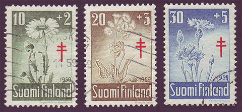 FIB154-565 Finland Scott # B154-56 VF Used, Plants 1959
