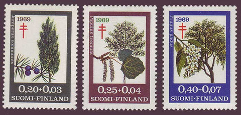 FIB185-871 Finland Scott # B185-87 VF MNH,  Trees 1967