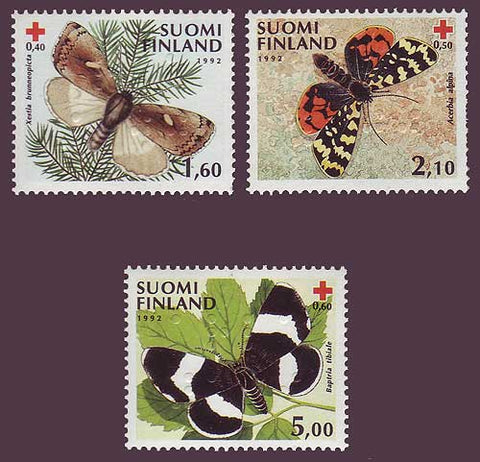 FIB245-471 Finland Scott # B245-47 VF MNH, Butterflies III - 1992