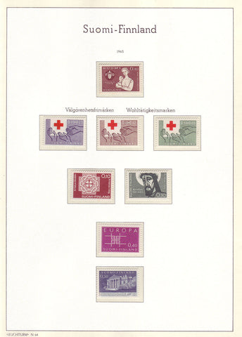 002 Definitive and Commemorative Stamps of Finland 1963 MNH.