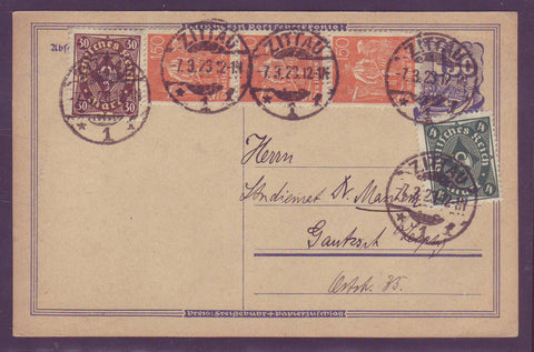 GE009 Germany  Postal Stationery Card 1923