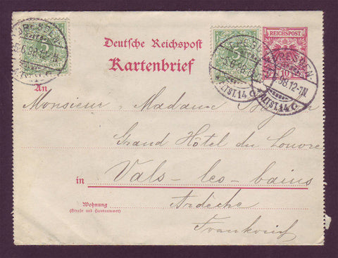GE011 Germany  Letter Card 1898