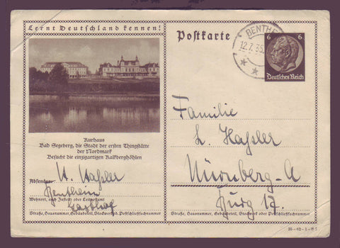 GE014 Germany  Postcard 1935
