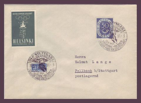 GE020 Germany,  Commemorative Cover 1951