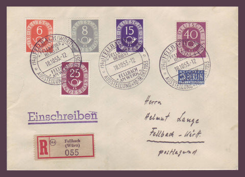 GE021 Germany,  Registered Commemorative Cover 1951
