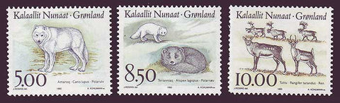 GR0262-641 Greenland Scott # 262-64 VF MNH, Native Animals 1993