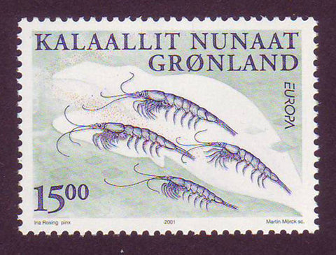 GR03861 Greenland Scott # 386 VF MNH, Krill - Europa 2001